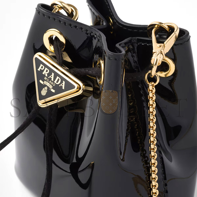 Pra*a leather mini-pouch 1nr016 (9.5*9*6cm)